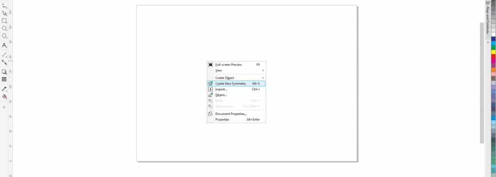 mengaktifkan symmetry mode di coreldraw