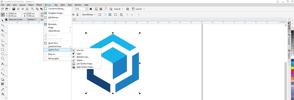 powertrace outline trace bitmaps