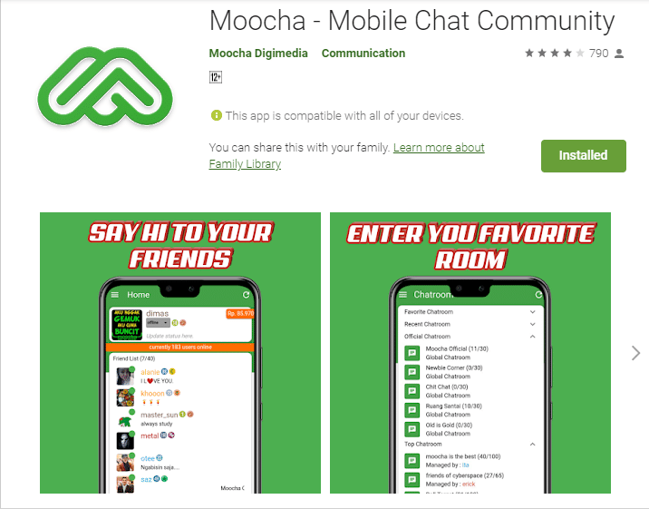 Moocha aplikasi chat