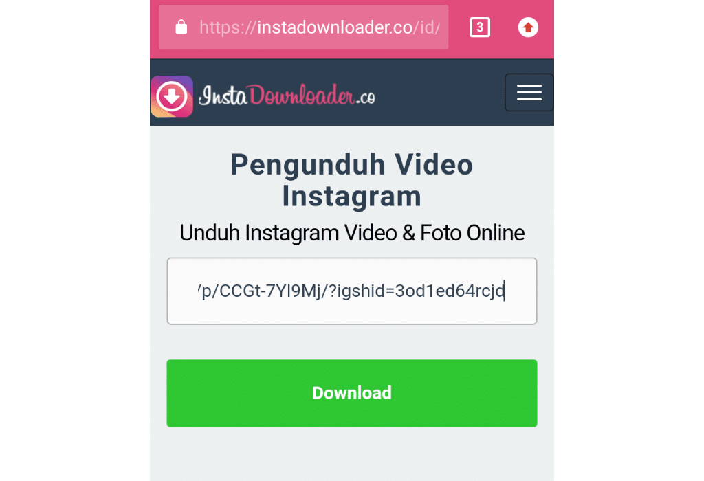 download foto dan video instagram dengan instadownloader.co