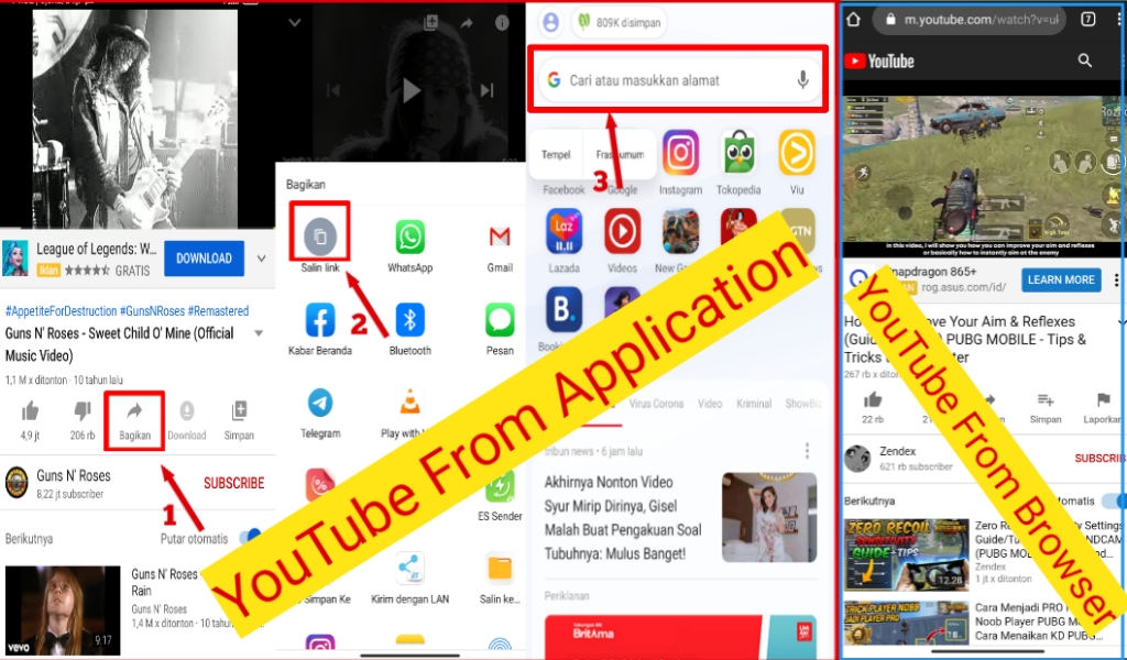 Buka Video YouTube di Browser