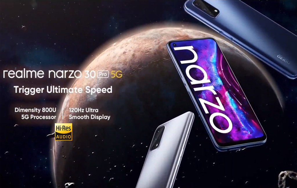 Spesifikasi Realme Narzo 30 Pro tawarkan layar 120Hz dan sertifikasi Hi-Res audio