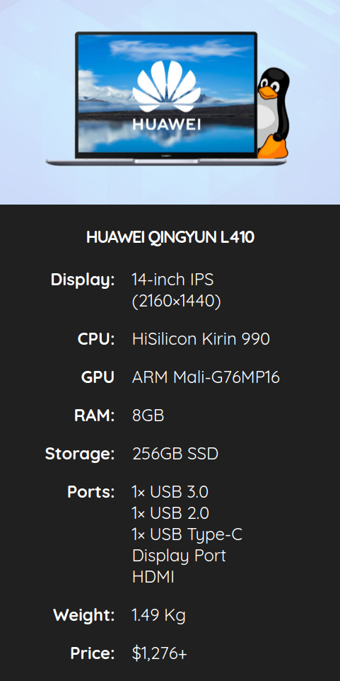 Laptop ARM Huawei
