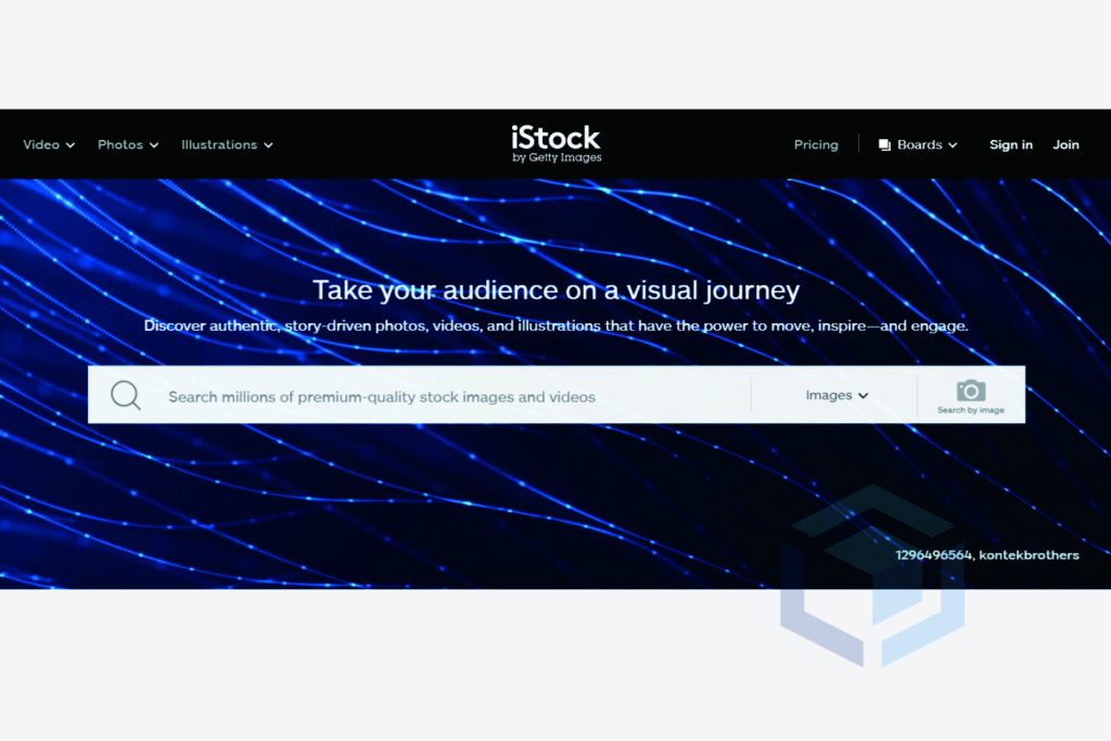 situs web menjual foto iStock